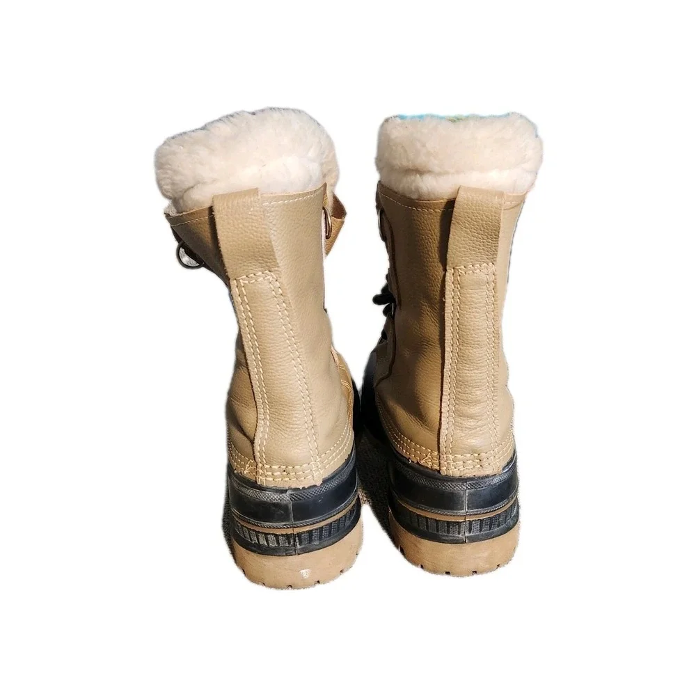 Sorel Scout Vintage Winter Boots Tan Black Men's 8 Made in‎ USA
